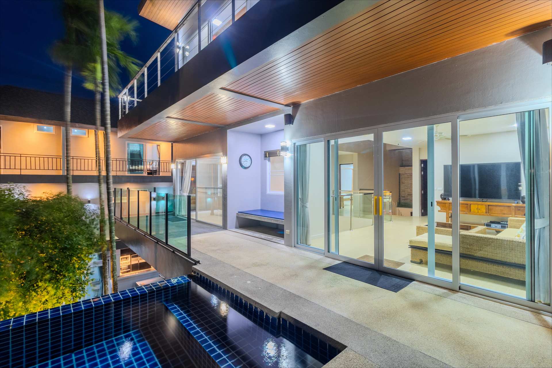 Social terrace for group dining and conversation